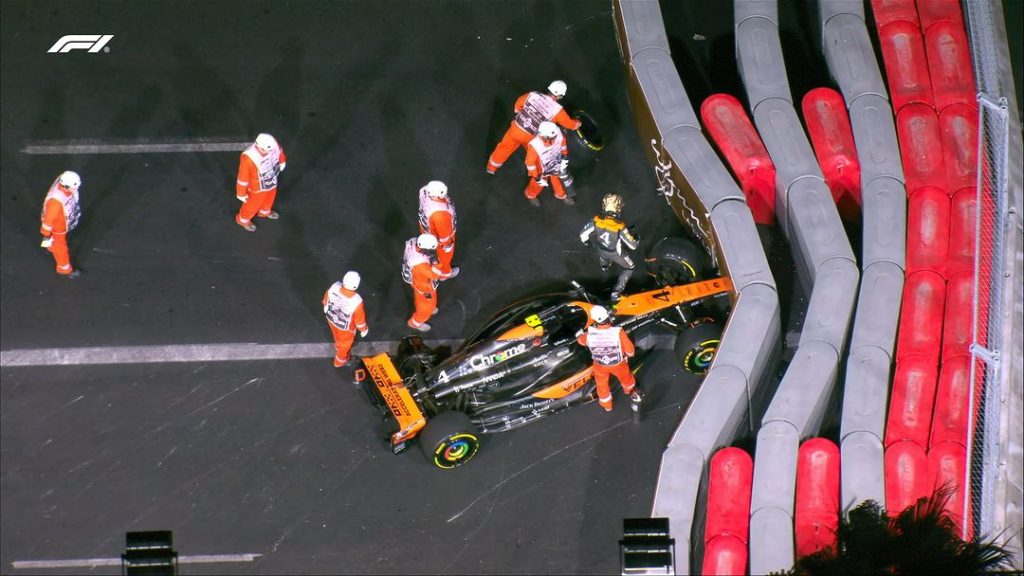 حادث لاندو نوريس لاس فيجاس