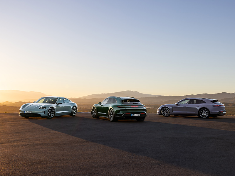 بورشه تحدث سيارة تايكان الكهربائية