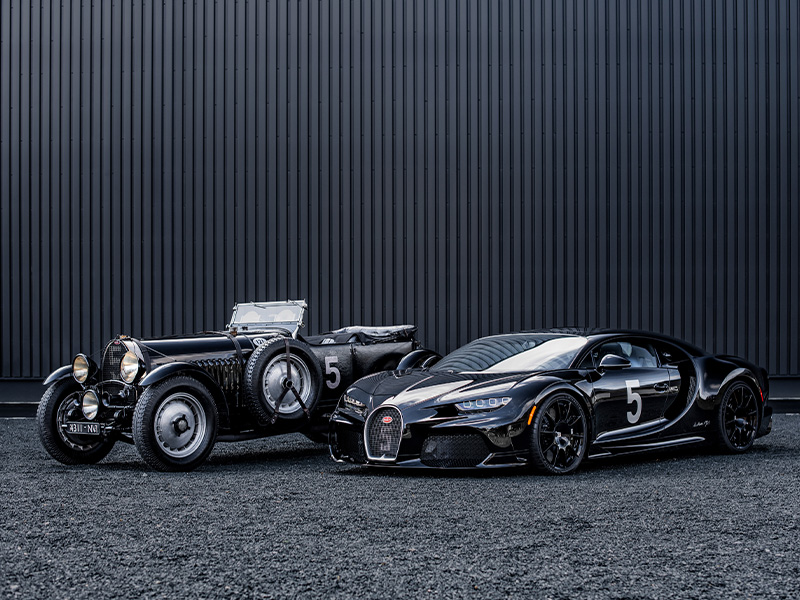 بوجاتي شيرون Hommage T50S: الاحتفالية المثالية بدخول عالم السباقات في 1931