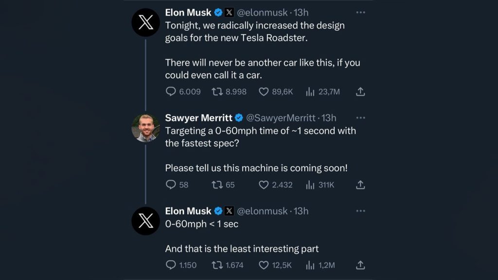 هل جُن جنون إيلون ماسك؟ تسلا رودستر من صفر إلى 100 كم/ٍس خلال أقل من ثانية واحدة