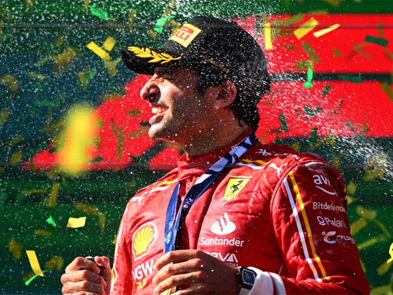 كارلوس ساينز يفوز بجائزة أستراليا الكبرى سباق السيارات AUSTRALIA GP 2024 FERRARI فيراري تفوز بجائزة أستراليا الكبرى 2024