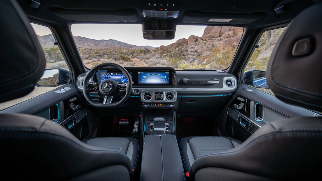 مقصورة مرسيدس جي كلاس الكهربائية الجديدة
The new Mercedes G Class electric cabin