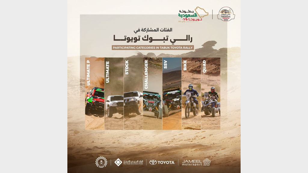 فئات رالي تبوك 2024
Tabuk Rally 2024 categories
