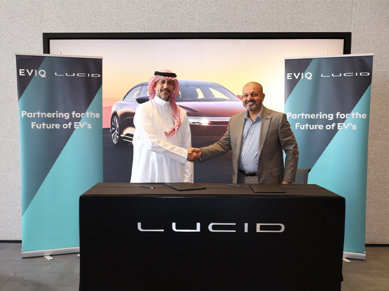 اتفاقية لوسيد و EVIQ لتوفير بنية تحتية متطورة للشحن عالي السرعة في المملكة اتفاقية لوسيد وايفيك السيارات الكهربائية التحول الكهربائي السعودية المملكة محطات الشحن السريع للسيارات الكهربائية الميكانيكا الحديثة السيارات الحديثة السيارات المستقبلية السيارات المستدامة السيارات النظيفة Lucid and EVIQ agreement to provide advanced high-speed charging infrastructure in the Kingdom Lucid and EVIC Agreement Electric cars Electrical transformation Saudi Arabia The kingdom Fast charging stations for electric vehicles Modern mechanics Modern cars Future cars Sustainable cars Clean cars