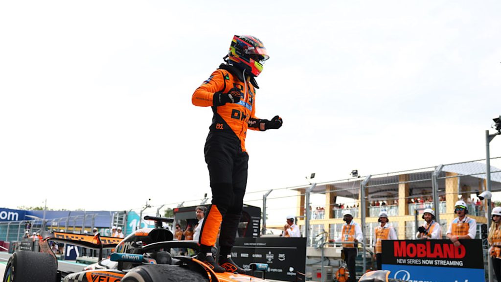 جائزة ميامي الكبرى 2025: ثنائية صدارة لـ ماكلارين تضعه في قمة الترتيبين!
سباق ميامي 2025 فورمولا 1 
فورميلا 1 ميامي
فورمولا 1  2025 
أوسكار بياستري
لاندو نوريس
ماكلارين
جورج راسيل
كيمي أنتونيلي
مرسيدس
ماكس فرستابن
يوكي تسونودا
ريد بُل
تشارل لوكلير
لويس هاملتون
فيراري
سباق السيارات
سباق سيارات
سيارات رياضية
سيارات سبورت
سيارات سوبر رياضية
سيارات خارقة
سوبر كارز
سيارات سوبر سبورت
أمريكا
جائزة أمريكا الكبرى 2025 
2025 Miami Grand Prix: McLaren's double pole position puts them at the top of both rankings!
2025 Miami Grand Prix Formula 1
Formula 1 Miami
Formula 1 2025
Oscar Piastri
Lando Norris
McLaren
George Russell
Kimi Antonelli
Mercedes
Max Verstappen
Yuki Tsunoda
Red Bull
Charles Leclerc
Lewis Hamilton
Ferrari
Motor Racing
Motor Racing
Sports Cars
Sports Cars
Supercars
Supercars
Supercars
Supersport Cars
America
2025 American Grand Prix