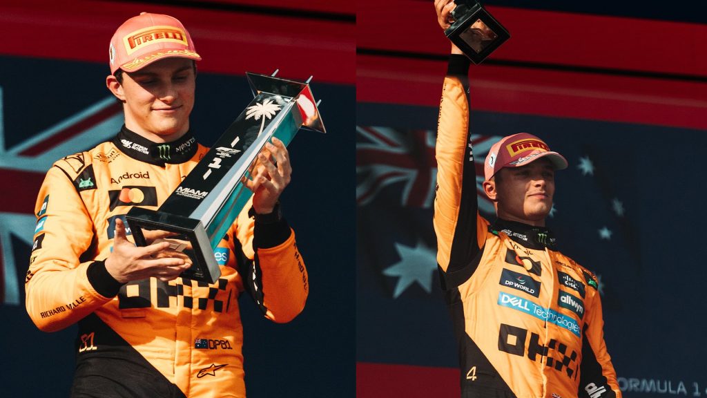 جائزة ميامي الكبرى 2025: ثنائية صدارة لـ ماكلارين تضعه في قمة الترتيبين!
سباق ميامي 2025 فورمولا 1 
فورميلا 1 ميامي
فورمولا 1  2025 
أوسكار بياستري
لاندو نوريس
ماكلارين
جورج راسيل
كيمي أنتونيلي
مرسيدس
ماكس فرستابن
يوكي تسونودا
ريد بُل
تشارل لوكلير
لويس هاملتون
فيراري
سباق السيارات
سباق سيارات
سيارات رياضية
سيارات سبورت
سيارات سوبر رياضية
سيارات خارقة
سوبر كارز
سيارات سوبر سبورت
أمريكا
جائزة أمريكا الكبرى 2025 
2025 Miami Grand Prix: McLaren's double pole position puts them at the top of both rankings!
2025 Miami Grand Prix Formula 1
Formula 1 Miami
Formula 1 2025
Oscar Piastri
Lando Norris
McLaren
George Russell
Kimi Antonelli
Mercedes
Max Verstappen
Yuki Tsunoda
Red Bull
Charles Leclerc
Lewis Hamilton
Ferrari
Motor Racing
Motor Racing
Sports Cars
Sports Cars
Supercars
Supercars
Supercars
Supersport Cars
America
2025 American Grand Prix