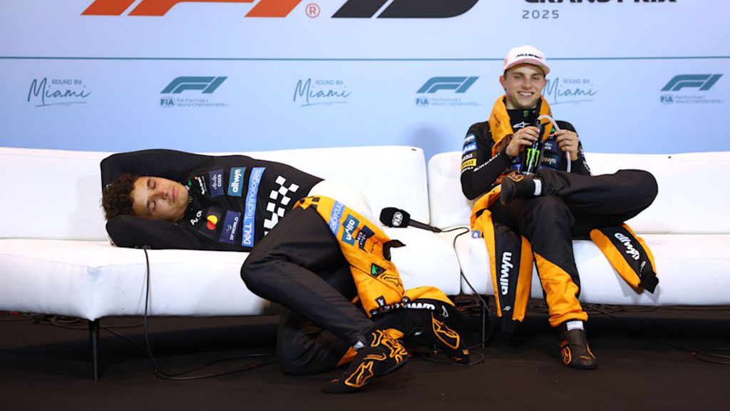 جائزة ميامي الكبرى 2025: ثنائية صدارة لـ ماكلارين تضعه في قمة الترتيبين!
سباق ميامي 2025 فورمولا 1 
فورميلا 1 ميامي
فورمولا 1  2025 
أوسكار بياستري
لاندو نوريس
ماكلارين
جورج راسيل
كيمي أنتونيلي
مرسيدس
ماكس فرستابن
يوكي تسونودا
ريد بُل
تشارل لوكلير
لويس هاملتون
فيراري
سباق السيارات
سباق سيارات
سيارات رياضية
سيارات سبورت
سيارات سوبر رياضية
سيارات خارقة
سوبر كارز
سيارات سوبر سبورت
أمريكا
جائزة أمريكا الكبرى 2025 
2025 Miami Grand Prix: McLaren's double pole position puts them at the top of both rankings!
2025 Miami Grand Prix Formula 1
Formula 1 Miami
Formula 1 2025
Oscar Piastri
Lando Norris
McLaren
George Russell
Kimi Antonelli
Mercedes
Max Verstappen
Yuki Tsunoda
Red Bull
Charles Leclerc
Lewis Hamilton
Ferrari
Motor Racing
Motor Racing
Sports Cars
Sports Cars
Supercars
Supercars
Supercars
Supersport Cars
America
2025 American Grand Prix