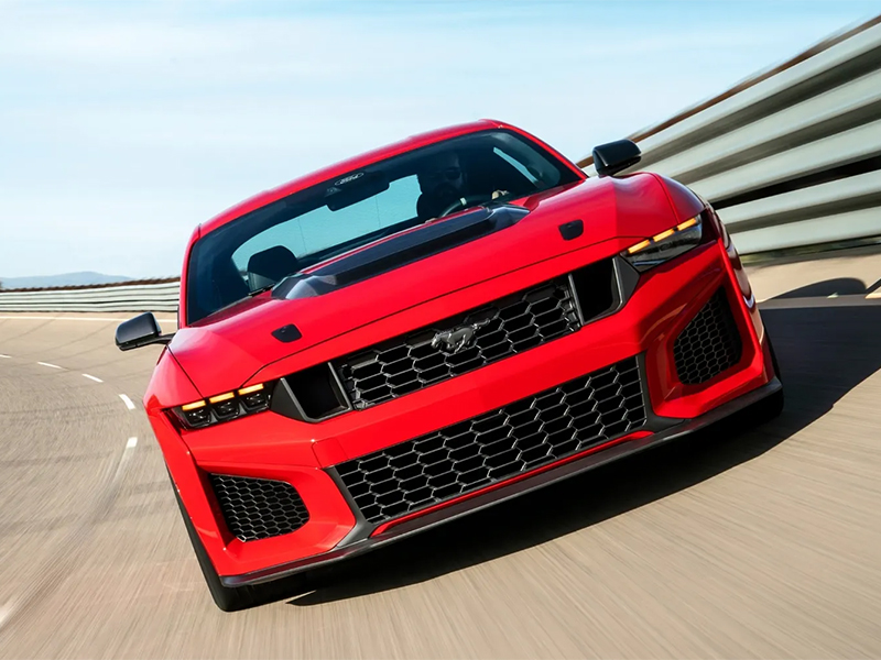 فورد موستانج دارك هورس SC: "موستانج الحلبات الأكثر شراسة حتى اليوم" فورد موستانج دارك هورس SC موستانج دارك هورس 2026 موستانج سوبرتشارج موستانج V8 سوبرتشارج محرك فورد V8 سعة 5.2 لتر فورد بيرفورمانس موستانج للحلبات موستانج رياضية عالية الأداء سيارات عضلية أمريكية ماسل كار أمريكية موستانج Track Pack جنوط كربون إطارات ميشلان Pilot Sport Cup 2 مكابح كربون سيراميك مكابح Brembo نظام تعليق MagneRide موستانج معدلة للحلبات موستانج سباق للطرق موستانج 700 حصان فورد ريسينغ موستانج ديترويت موستانج عالية الأداء منافسة موستانج لـ GT3 RS Ford Mustang Dark Horse SC: "The most ferocious track Mustang yet" Ford Mustang Dark Horse SC 2026 Mustang Dark Horse Supercharged Mustang Supercharged V8 Mustang 5.2L Ford V8 Engine Ford Performance Track Mustang High-Performance Sport Mustang American Muscle Cars American Muscle Cars Musang Track Pack Carbon Wheels Michelin Pilot Sport Cup 2 Tires Carbon Ceramic Brakes Brembo Brakes MagneRide Suspension Track-Modified Mustang Road Racing Mustang 700 HP Mustang Ford Racing Detroit Mustang High-Performance Mustang Mustang's GT3 RS Rivalry