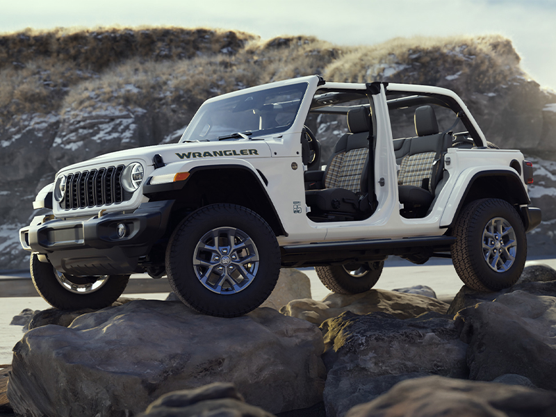 جيب رانجلر 85 أنفيرساري | إصدار خاص يحتفي بـ 85 عاماً من أسطورة الطرق الوعرة جيب رانجلر 85 أنفيرساري إصدار خاص 2026 Jeep Wrangler 85th Anniversary exterior design تصميم جيب رانجلر الذكرى 85 للطرق الوعرة عجلات جيب رانجلر 17 بوصة Steel Oxide شعار Jeep Wrangler 85th Anniversary Jeep Wrangler 85th Anniversary side profile مقصورة جيب رانجلر 85 أنفيرساري الفاخرة مقاعد جيب رانجلر بنقشة المربعات 85th Jeep Wrangler 85th Anniversary interior details تجهيزات الطرق الوعرة في جيب رانجلر 2026 أغطية أرضية Berber جيب رانجلر Jeep Wrangler 85th Anniversary off-road stance تفاصيل الذكرى الخامسة والثمانين Jeep جيب رانجلر إصدار الذكرى الخاصة الشرق الأوسط Jeep Wrangler heritage design anniversary edition Jeep Wrangler 85th Anniversary Edition | Special Edition Celebrating 85 Years of Off-Road Legend 2026 Jeep Wrangler 85th Anniversary Edition Jeep Wrangler 85th Anniversary Exterior Design Jeep Wrangler 85th Anniversary Off-Road Design 17-inch Steel Oxide Wheels Jeep Wrangler 85th Anniversary Badge Jeep Wrangler 85th Anniversary Side Profile Luxury Interior of the Jeep Wrangler 85th Anniversary 85th Anniversary Check Seats Jeep Wrangler 85th Anniversary Interior Details 2026 Jeep Wrangler Off-Road Equipment Berber Jeep Wrangler Floor Mats Jeep Wrangler 85th Anniversary Off-Road Stance 85th Anniversary Jeep Details Jeep Wrangler Middle East Anniversary Edition Jeep Wrangler Heritage Design Anniversary Edition